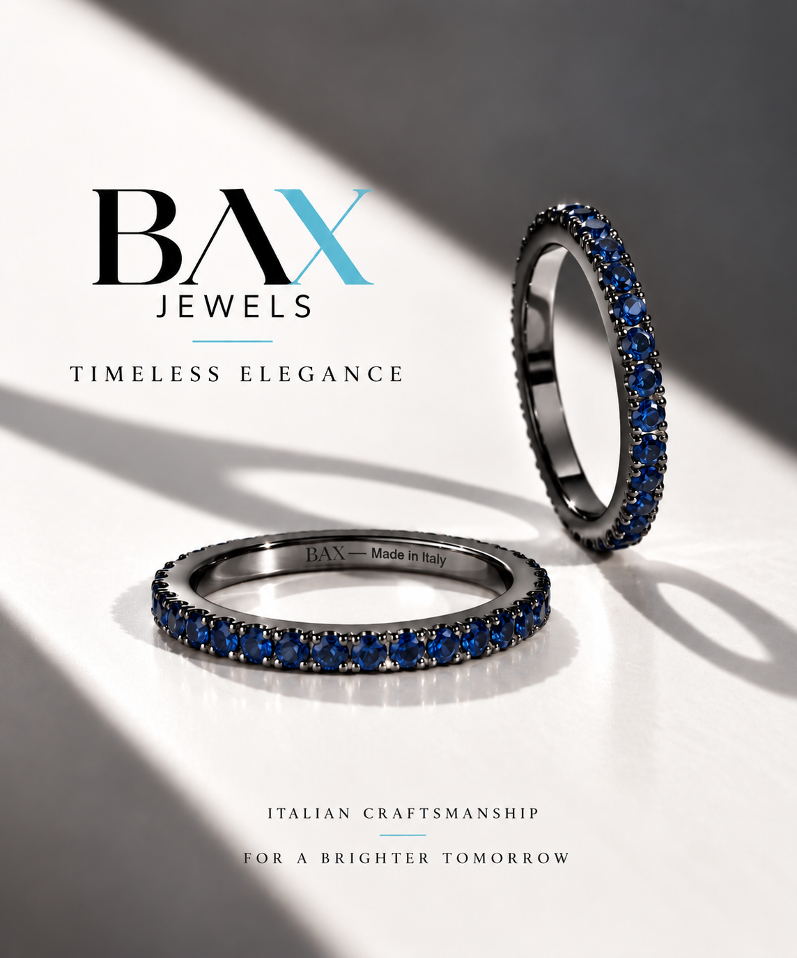 Eternity in oro black  18kt  e zaffiri