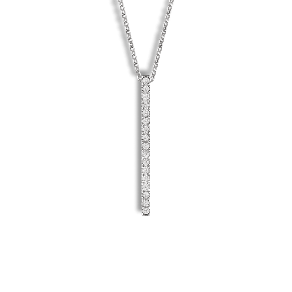 Collier en or blanc 18 ct et diamants 0,20 ct GVS1