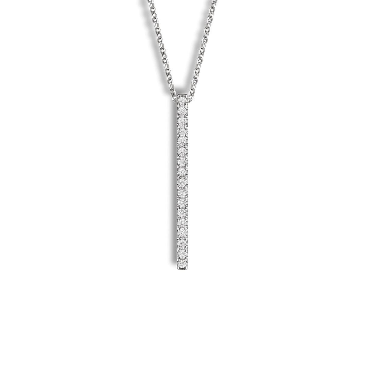 Collana in oro bianco 18 kt e diamanti ct 0,20 GVS1