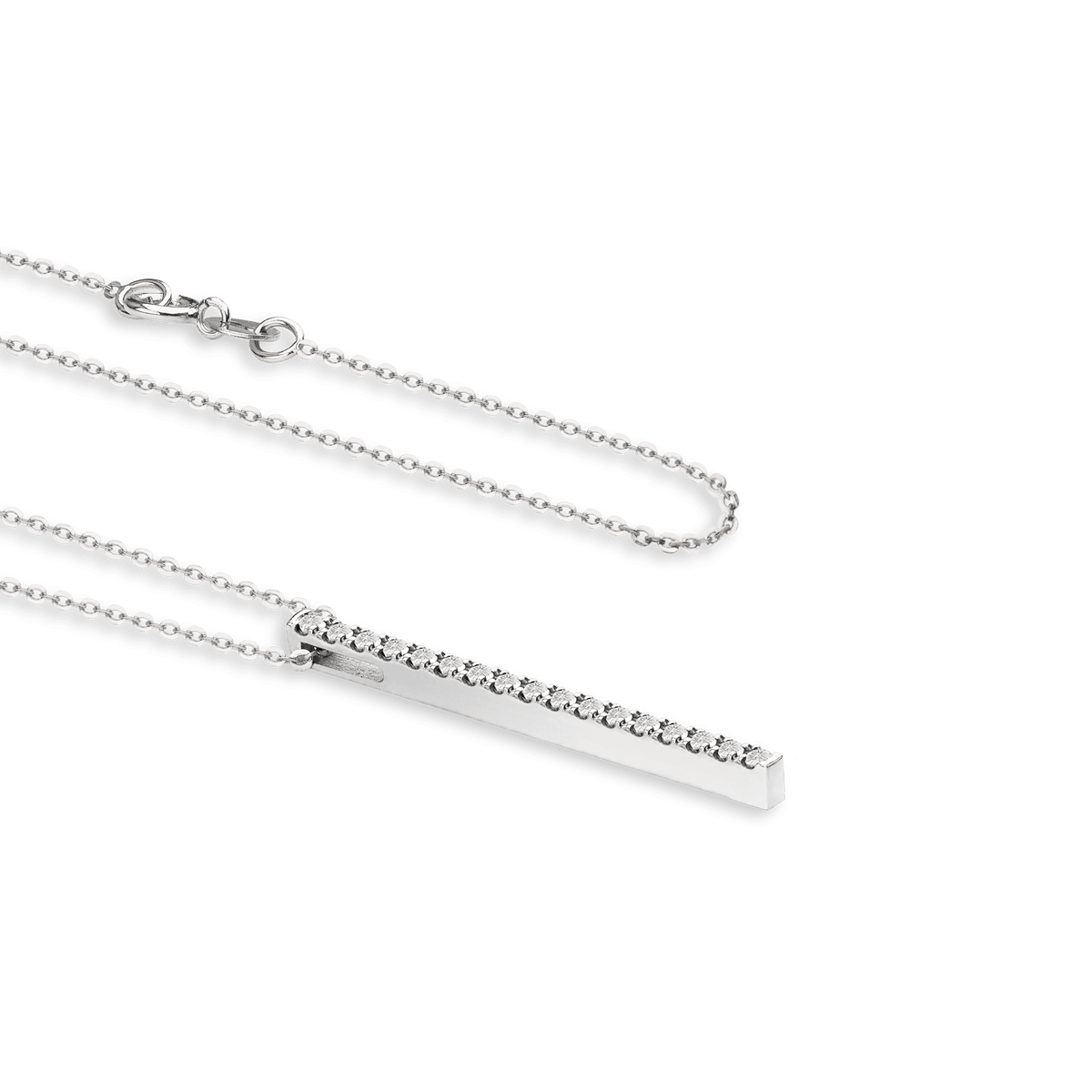 Collana in oro bianco 18 kt e diamanti ct 0,20 GVS1