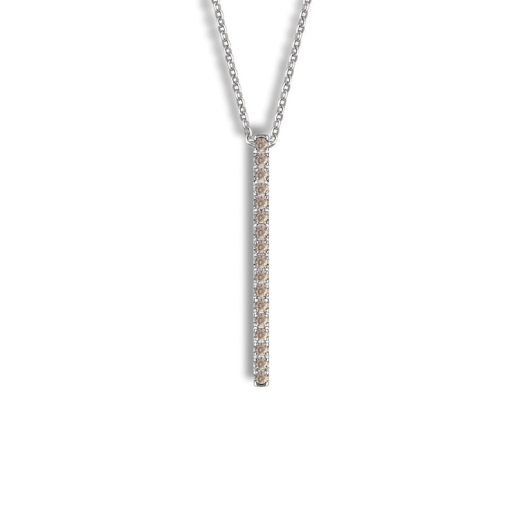 Collar de oro blanco de 18 quilates y diamantes Brown de 0,20 ct