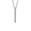 Collar de oro blanco de 18 quilates y diamantes Brown de 0,20 ct