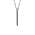 Collana in oro bianco  18kt e rubini ct 0,20