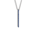 Collar de oro blanco de 18 kt y zafiros de 0,20 ct