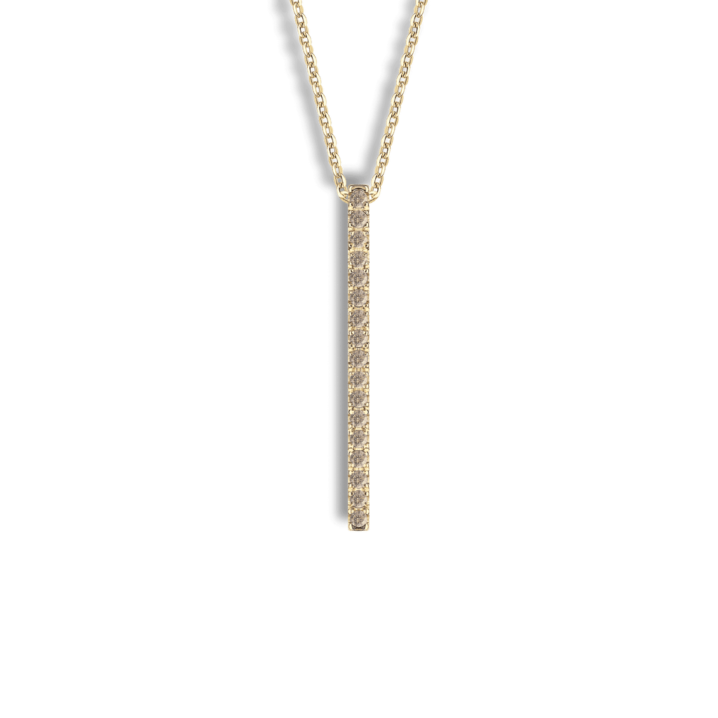 Collana in oro giallo 18kt e diamanti Brown ct 0,20