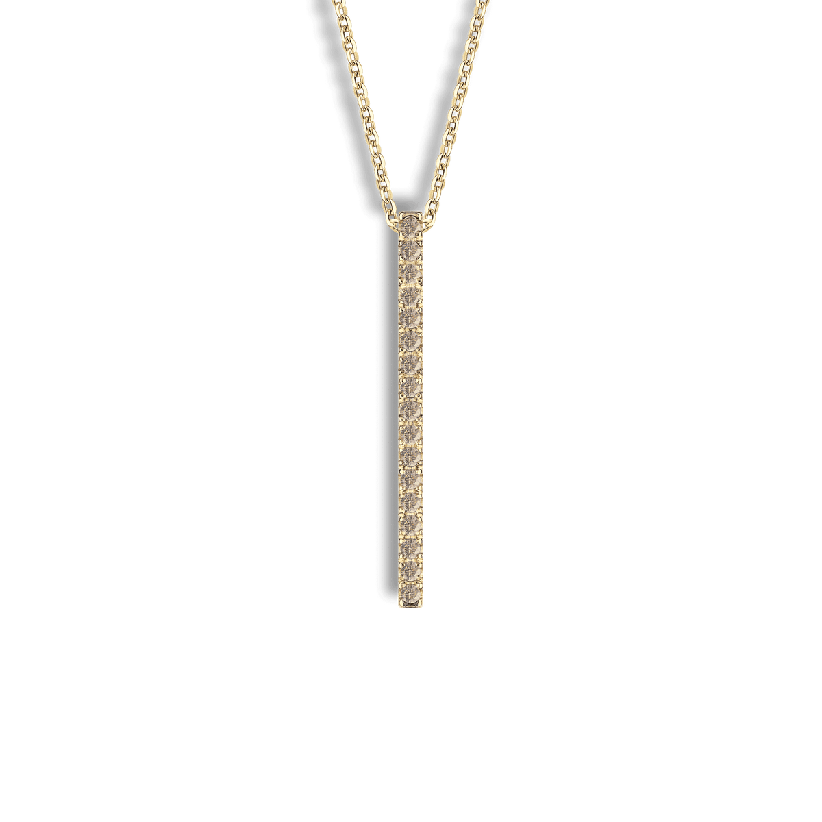 Collana in oro giallo 18kt e diamanti Brown ct 0,20
