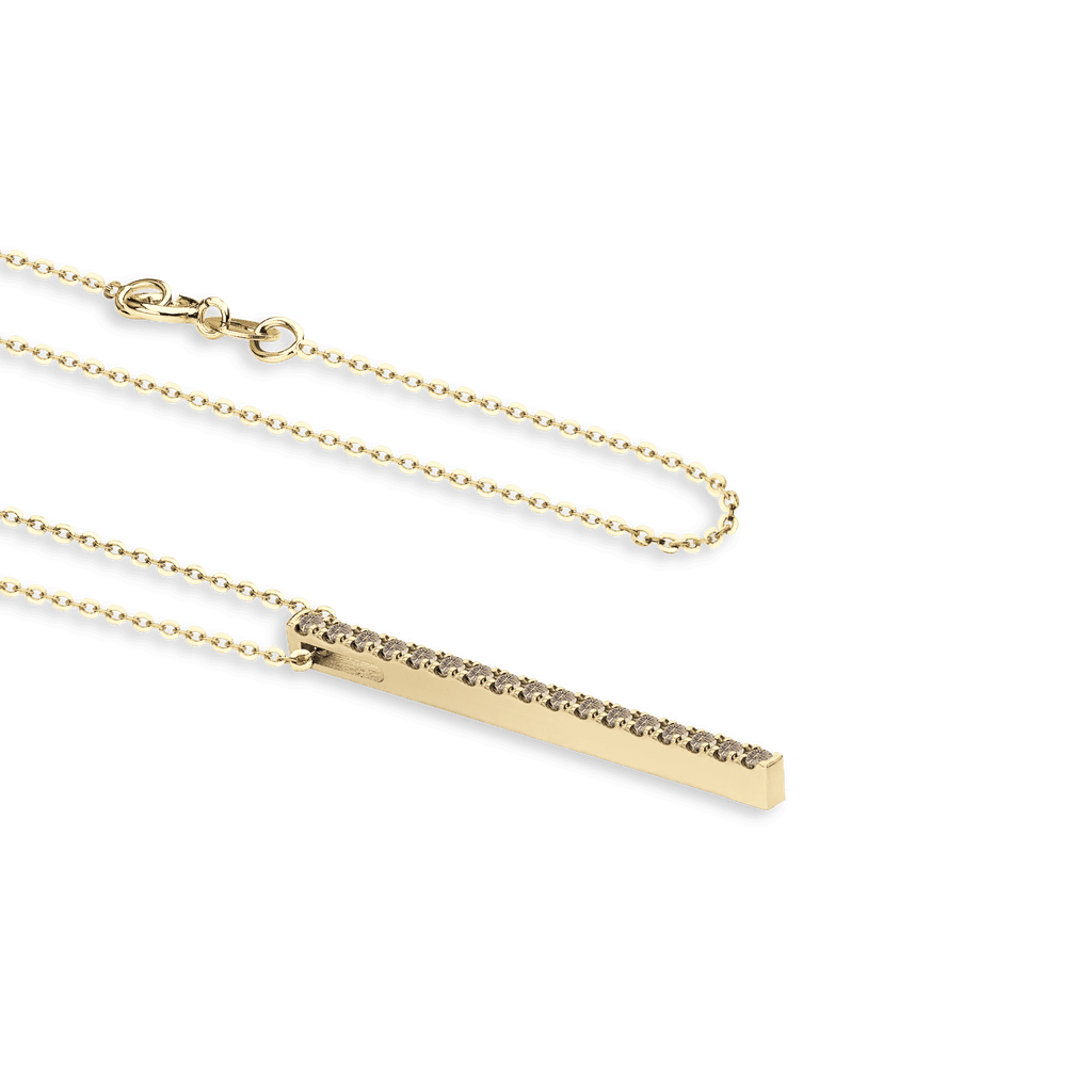 Collana in oro giallo 18kt e diamanti Brown ct 0,20