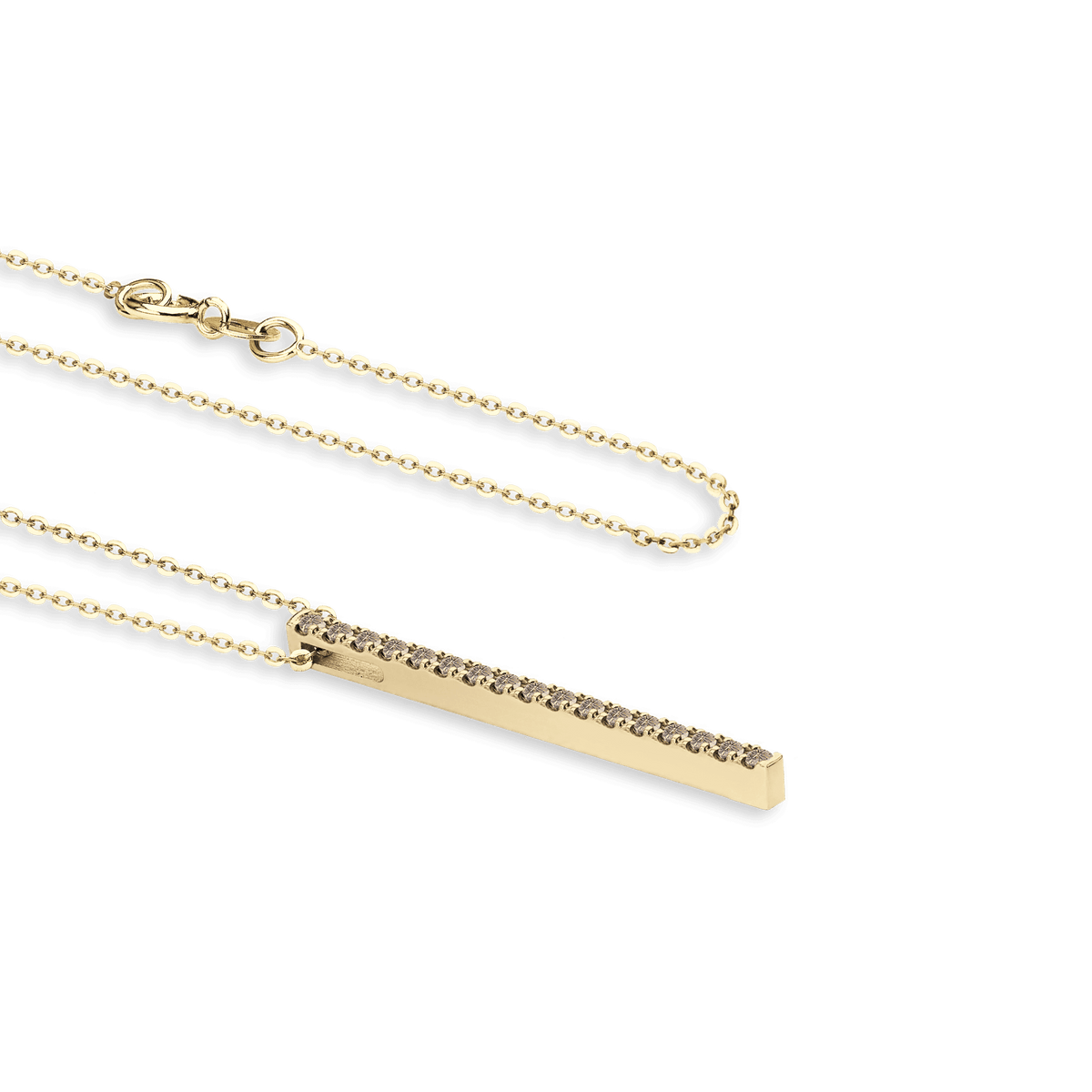 Collana in oro giallo 18kt e diamanti Brown ct 0,20