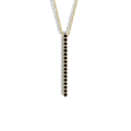 Collana in oro giallo 18 kt e diamanti black ct 0,20