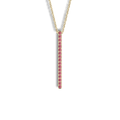 18 kt yellow gold necklace with 0.20 ct rubies