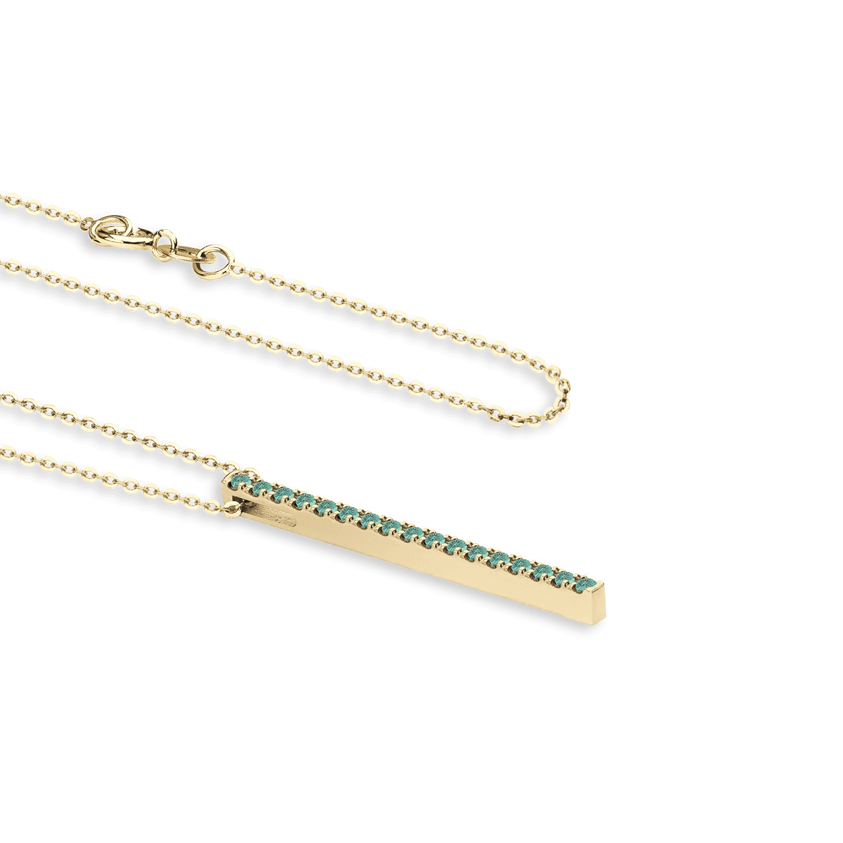 Collana in oro giallo 18 kt e smeraldi ct 0,20