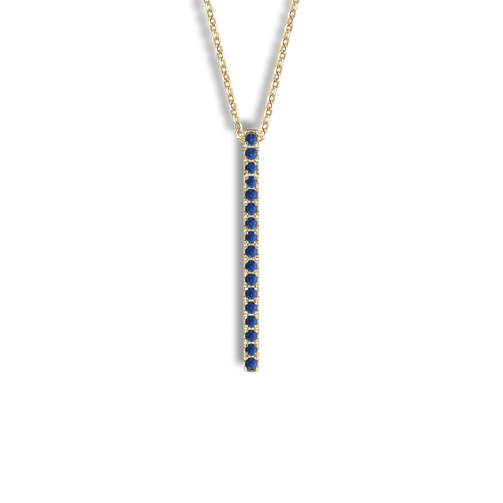 Collana in oro giallo 18 kt e zaffiri ct 0,20