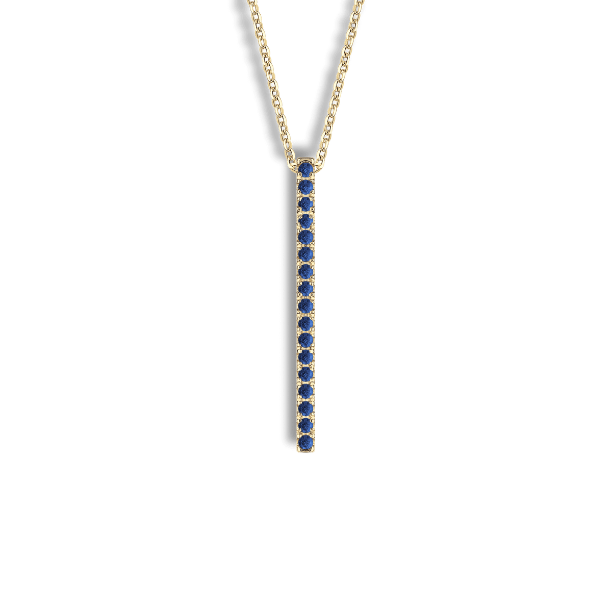 Collana in oro giallo 18 kt e zaffiri ct 0,20
