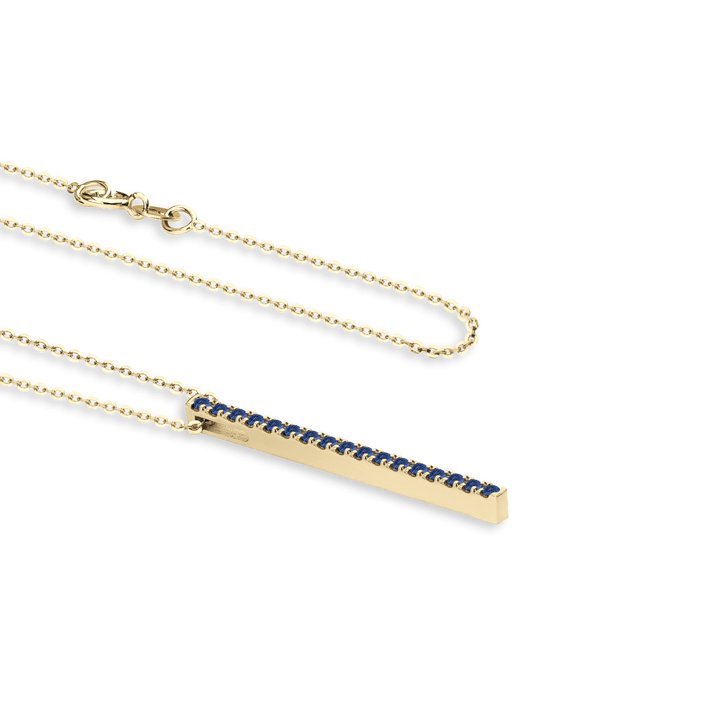 Collana in oro giallo 18 kt e zaffiri ct 0,20