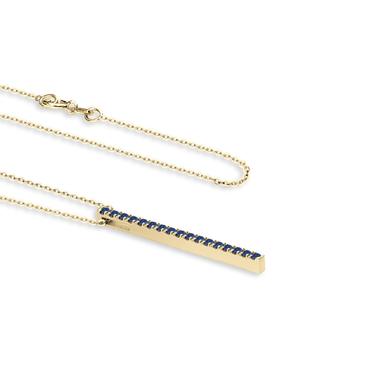 Collana in oro giallo 18 kt e zaffiri ct 0,20