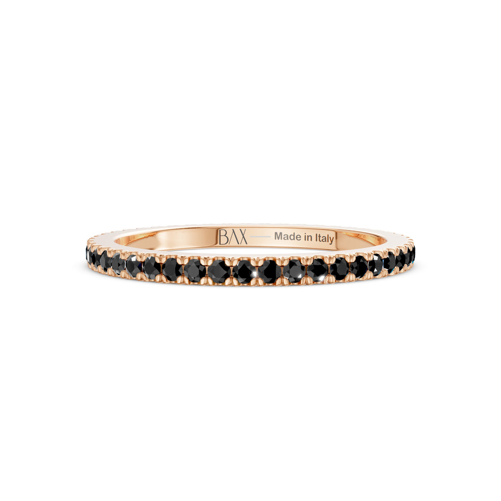 Eternity in oro rosa 18kt e diamanti black