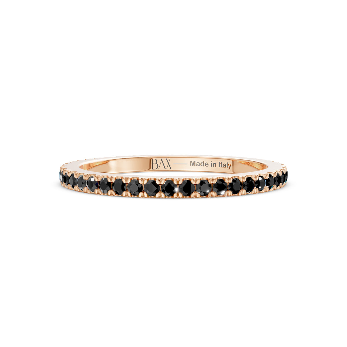 Eternity in oro rosa 18kt e diamanti black