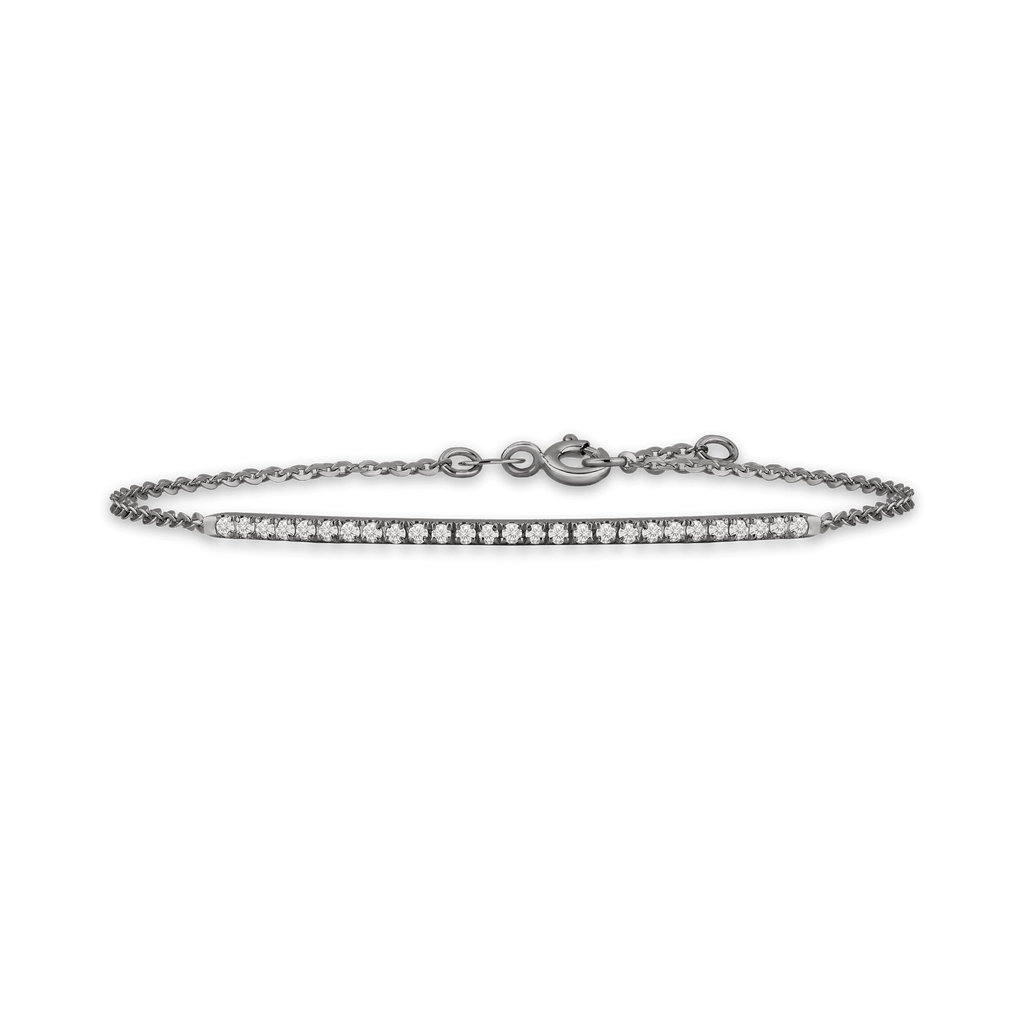 Bracelet en or noir 18 carats et diamants blancs 0,30 ct GVS1