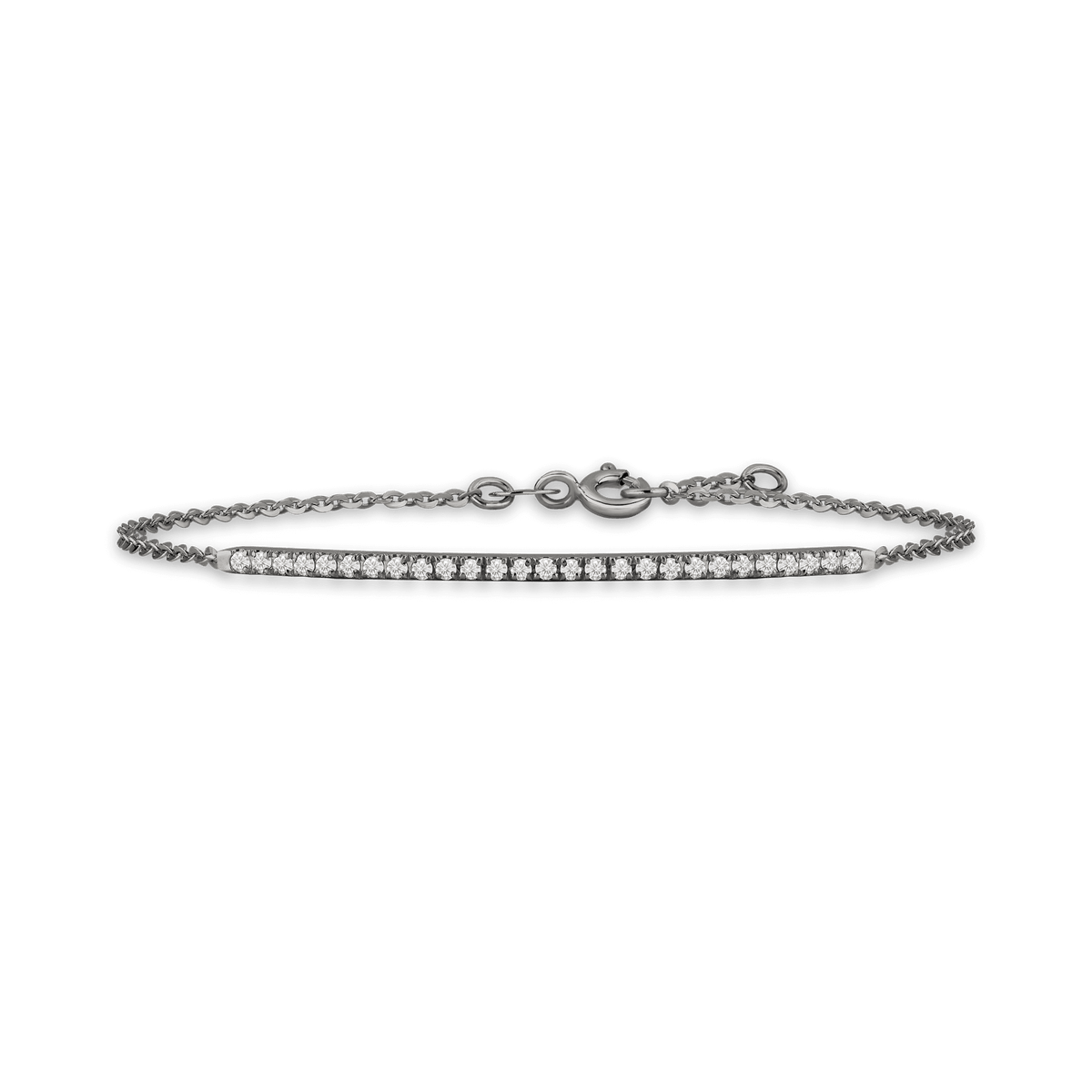 Bracciale in oro black 18kt e diamanti bianchi ct 0,30 GVS1