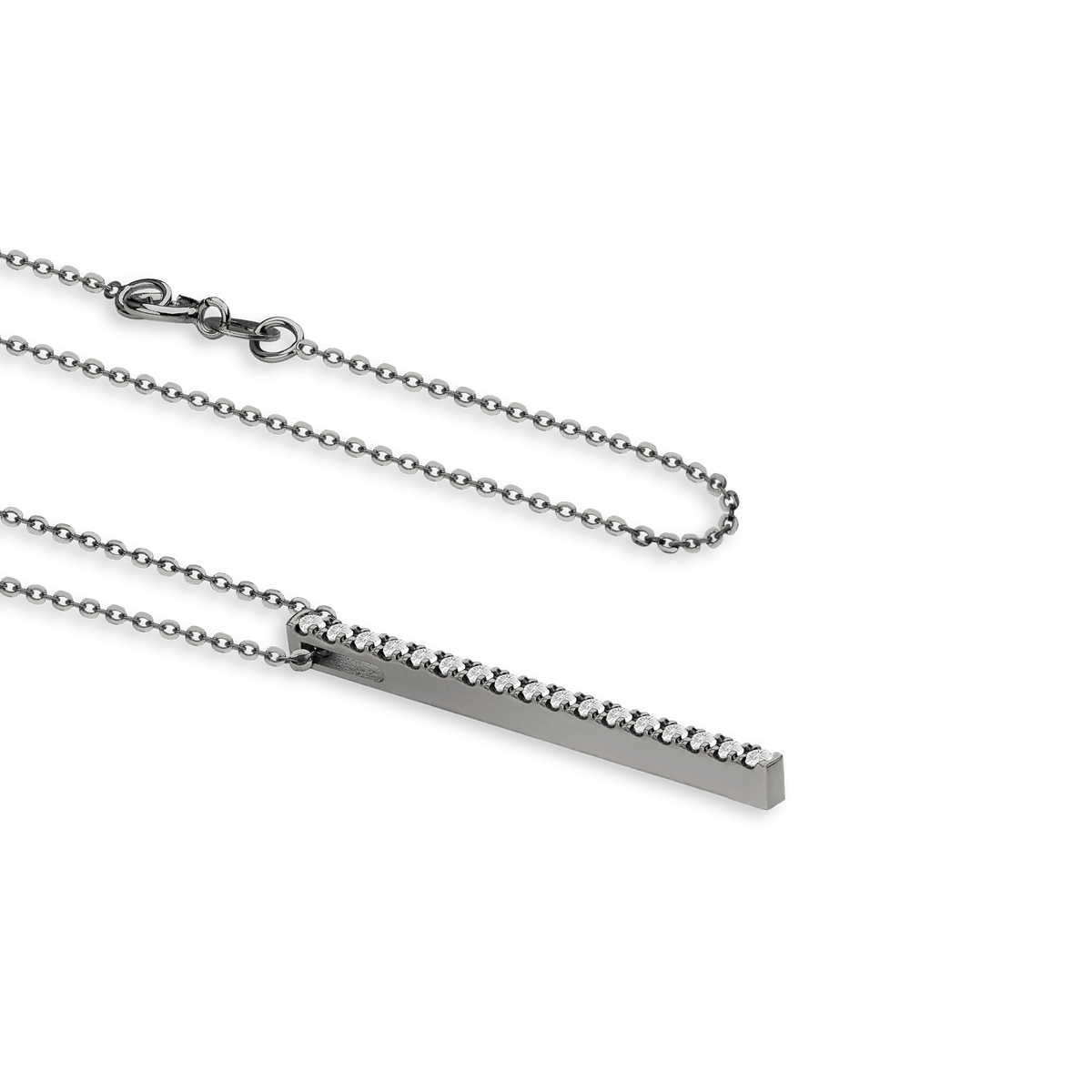 Collana in oro black 18 kt e diamanti bianchi ct 0,20 GVS1