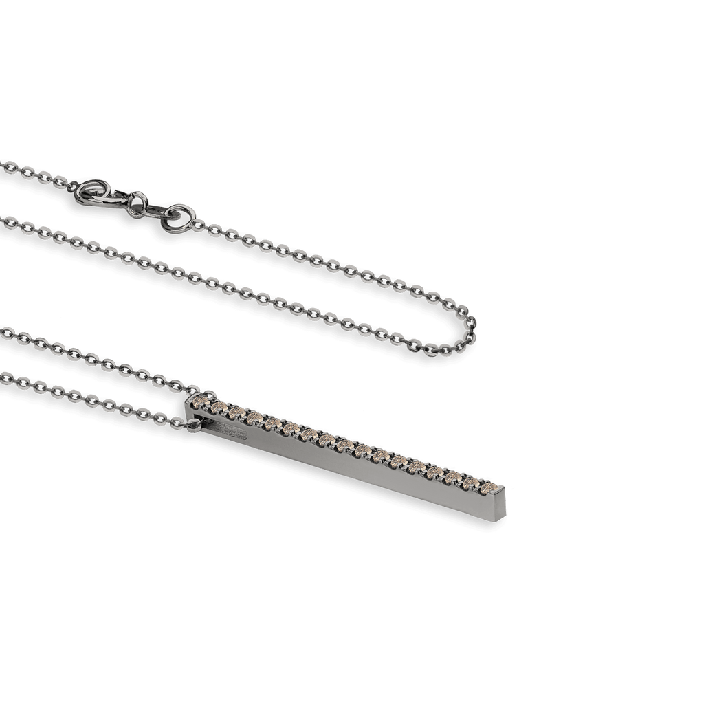 Collana in oro black 18kt e diamanti Brown ct 0,20