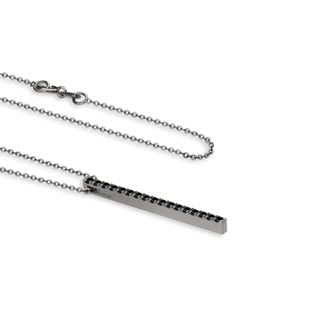 Collana in oro black 18 ct e diamanti neri ct 0,20