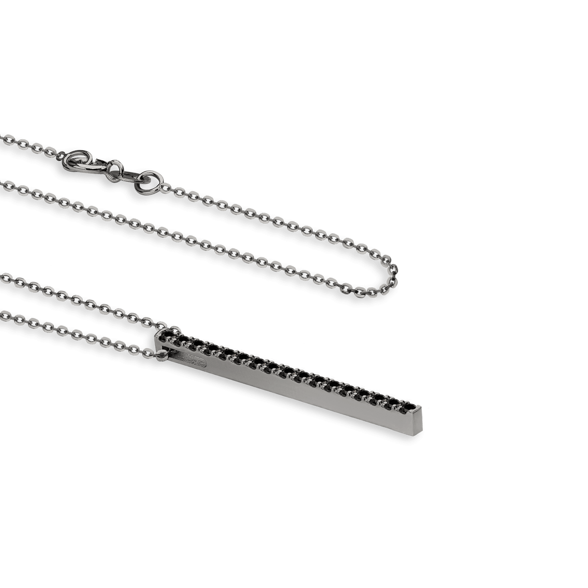 Collana in oro black 18 ct e diamanti neri ct 0,20