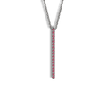 Collana in oro black 18kt e rubini ct 0,20