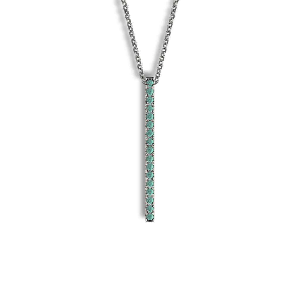Collier en or noir 18 carats et émeraudes 0,20 ct