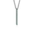 Collier en or noir 18 carats et émeraudes 0,20 ct