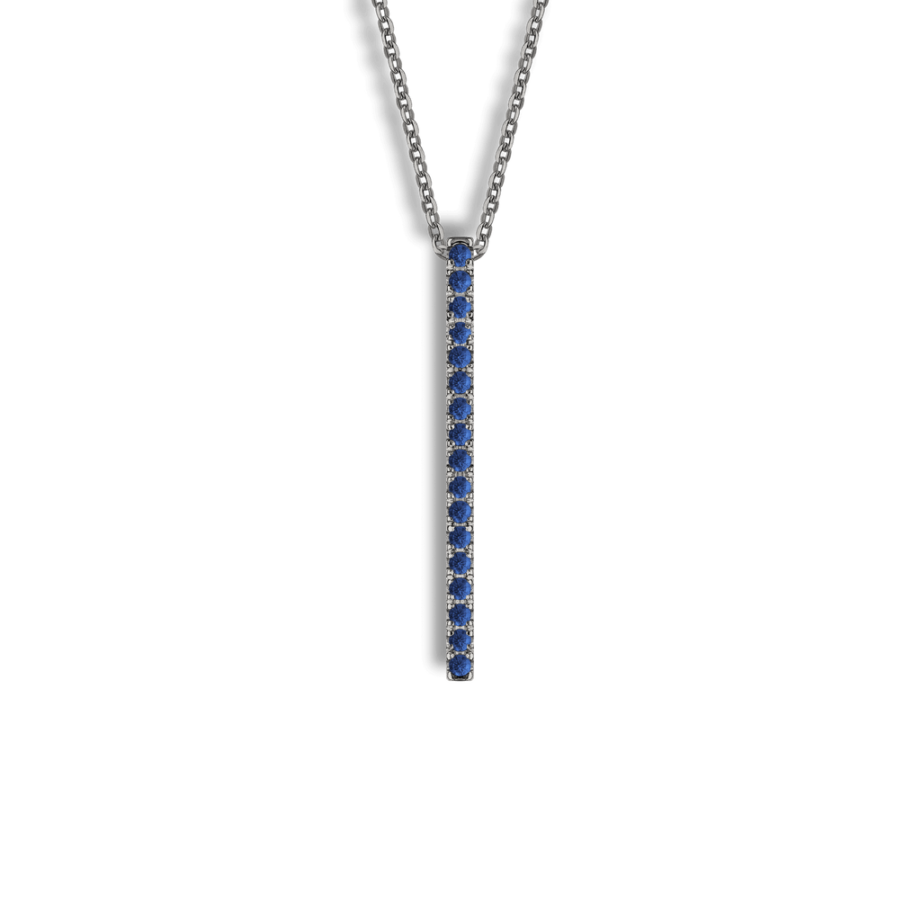 Collar de oro negro de 18 kt y zafiros de 0,20 ct