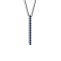 Collar de oro negro de 18 kt y zafiros de 0,20 ct
