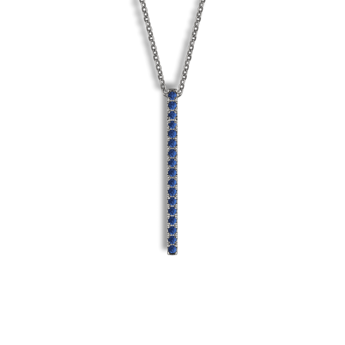 Collana in oro black 18kt e zaffiri ct 0,20