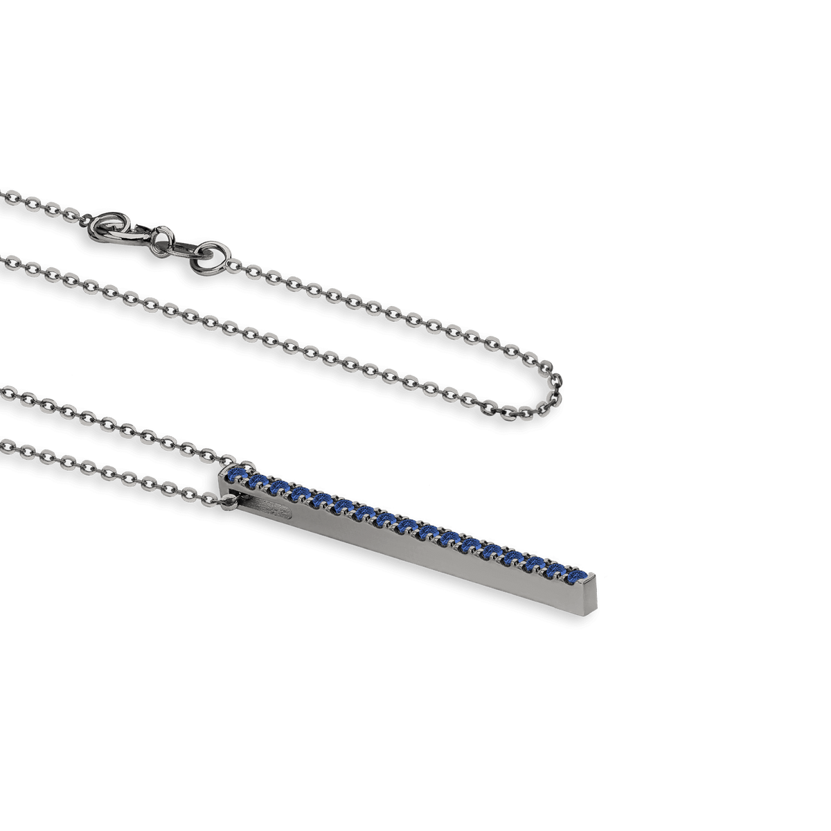 Collana in oro black 18kt e zaffiri ct 0,20