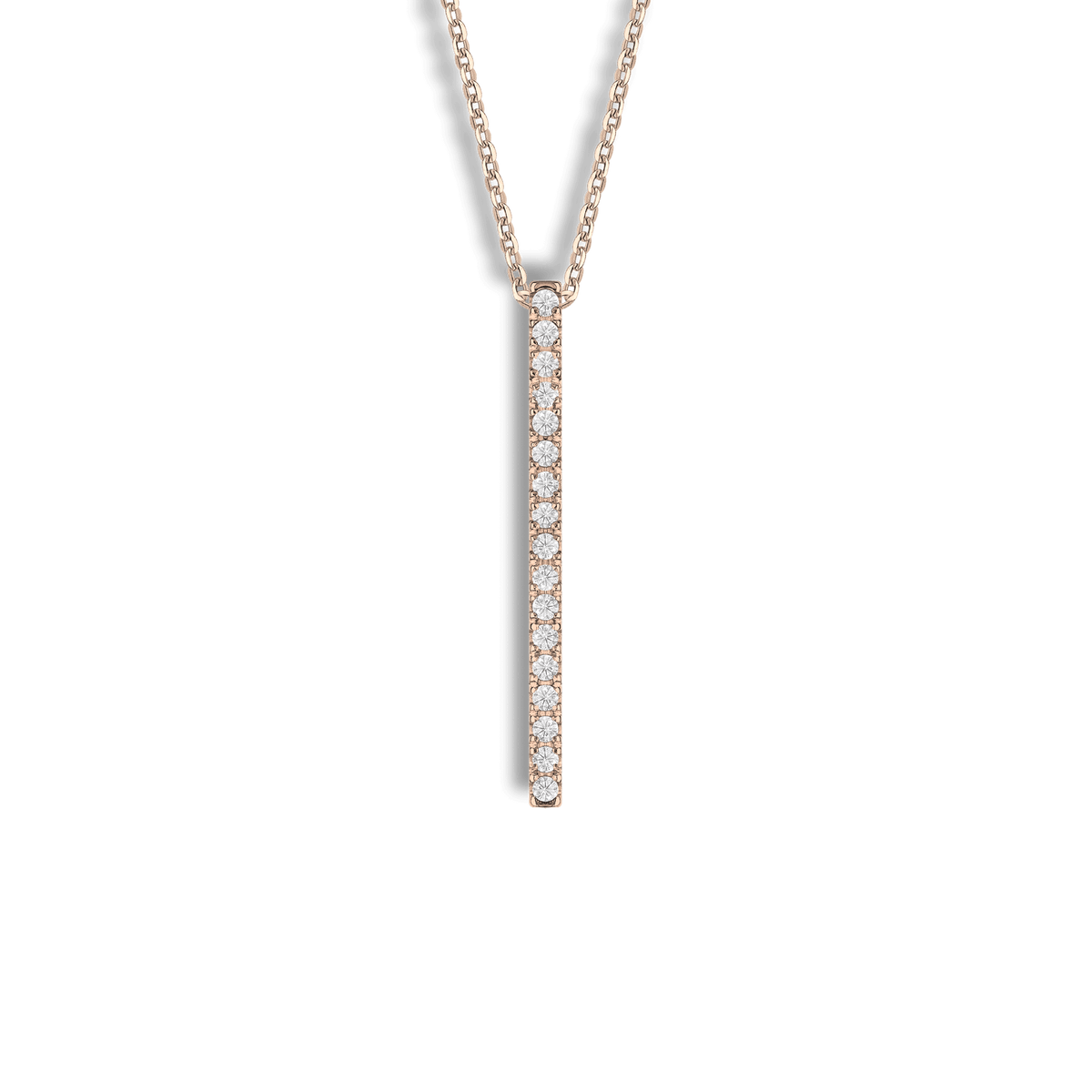 Collan in oro rosa 18kt e diamanti bianchi ct 0,20 GVS1