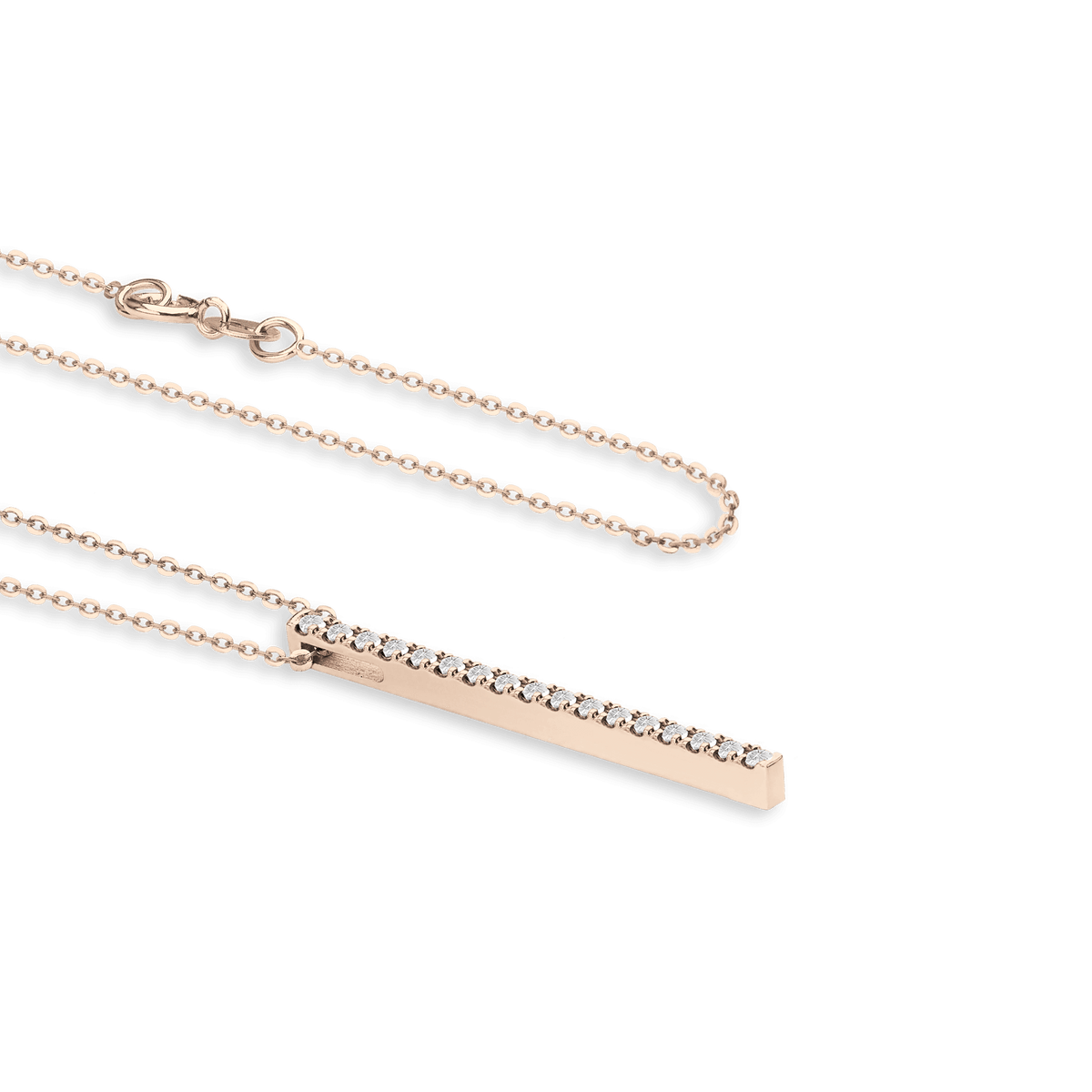 Collan in oro rosa 18kt e diamanti bianchi ct 0,20 GVS1