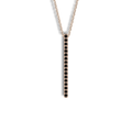 Halskette aus 18kt Roségold und schwarzen Diamanten 0,20 Karat
