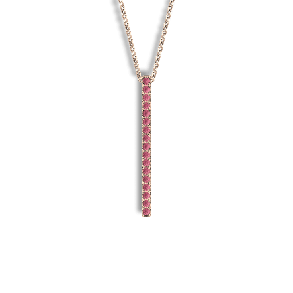 Halskette aus 18kt Roségold mit Rubinen 0,20 Karat