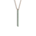 Collana in oro rosa 18kt e smeraldi ct 0,20