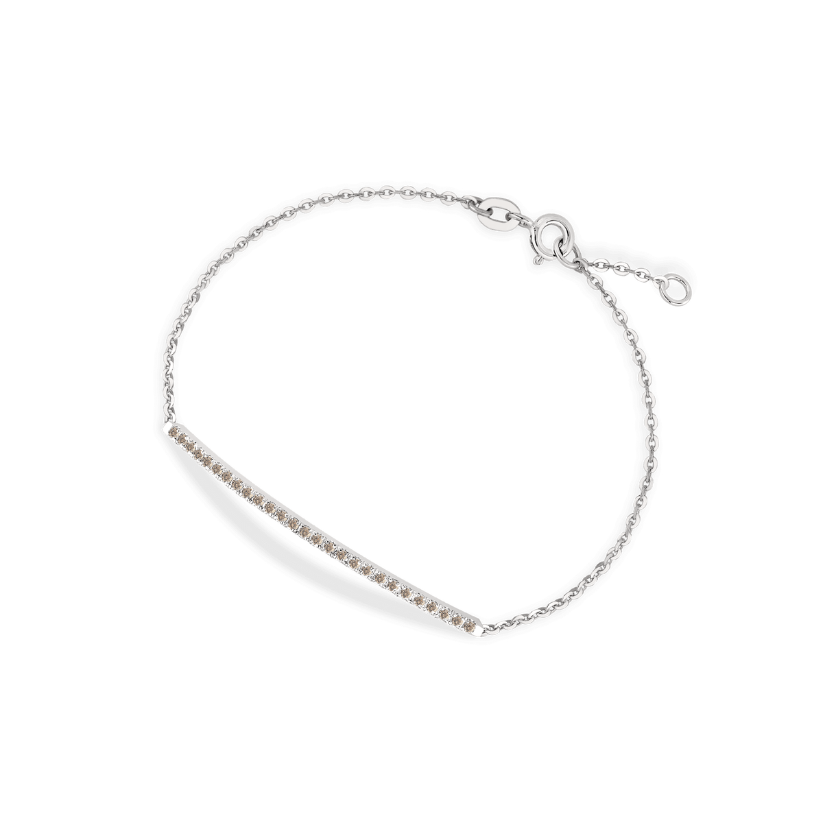 Bracciale in oro bianco 18kt e diamanti Brown ct 0,30