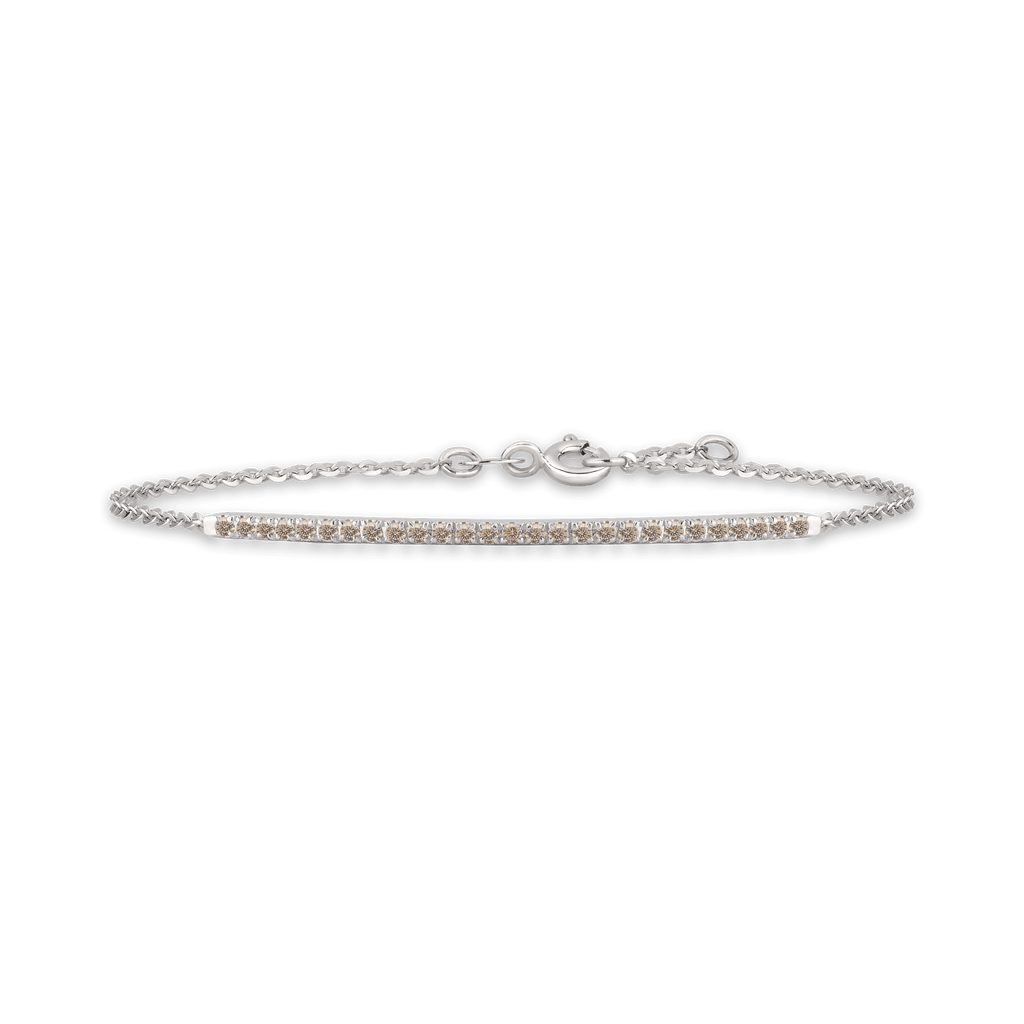 Armband aus 18kt Weißgold und braunen Diamanten 0,30 Karat