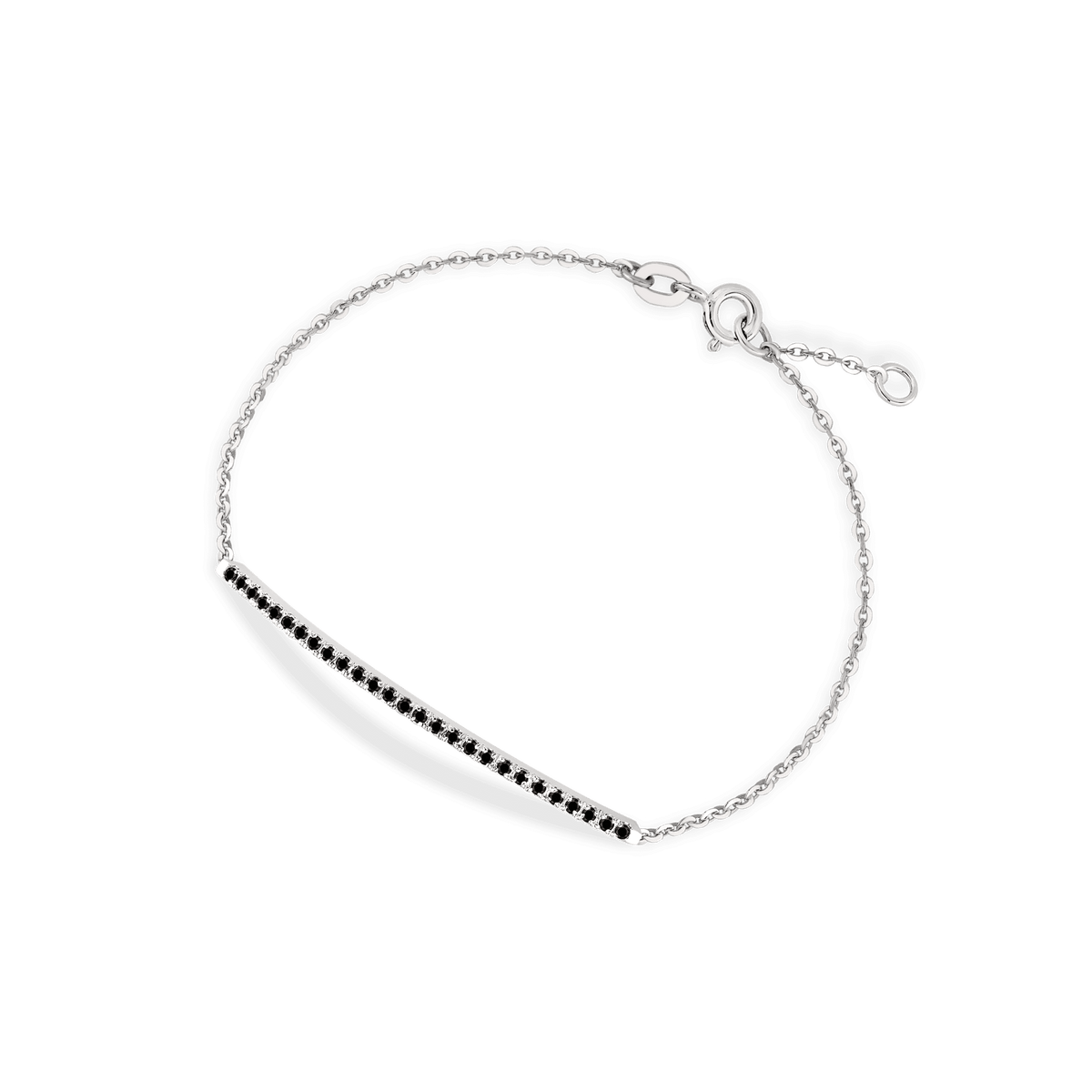 Bracciale in oro bianco 18kt e diamanti black ct 0,30