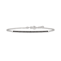 Bracciale in oro bianco 18kt e diamanti black ct 0,30