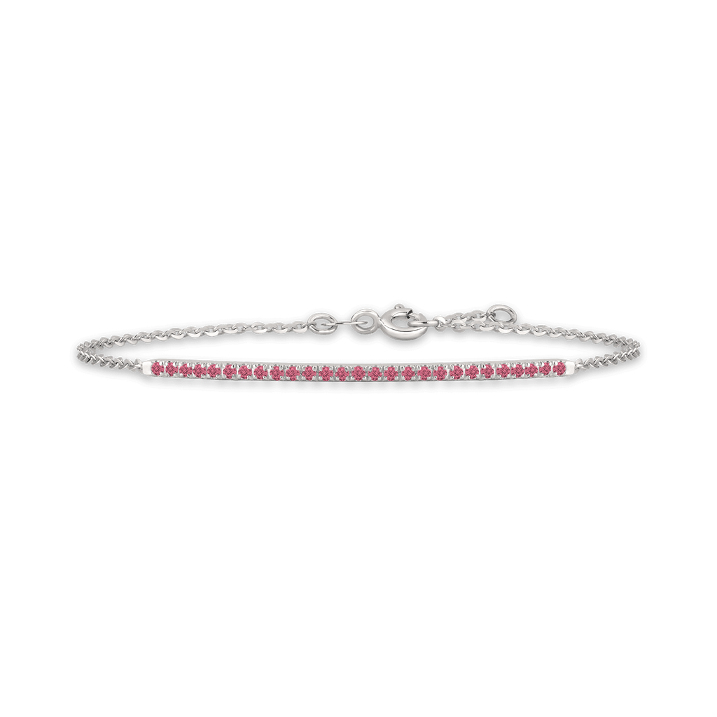 Bracciale in oro bianco 18kt e rubini ct 0,30