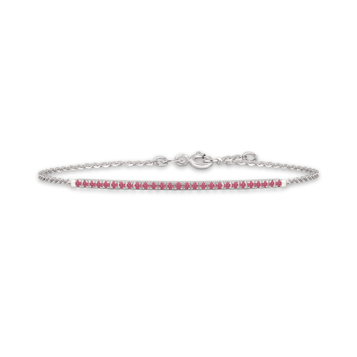 Bracciale in oro bianco 18kt e rubini ct 0,30