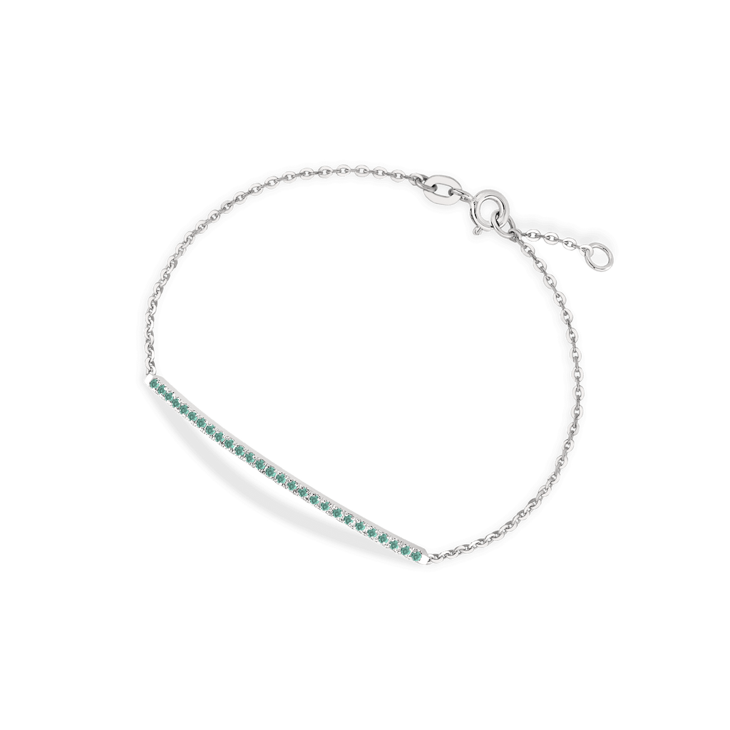 Bracciale in oro bianco 18kt e smeraldi ct 0,30