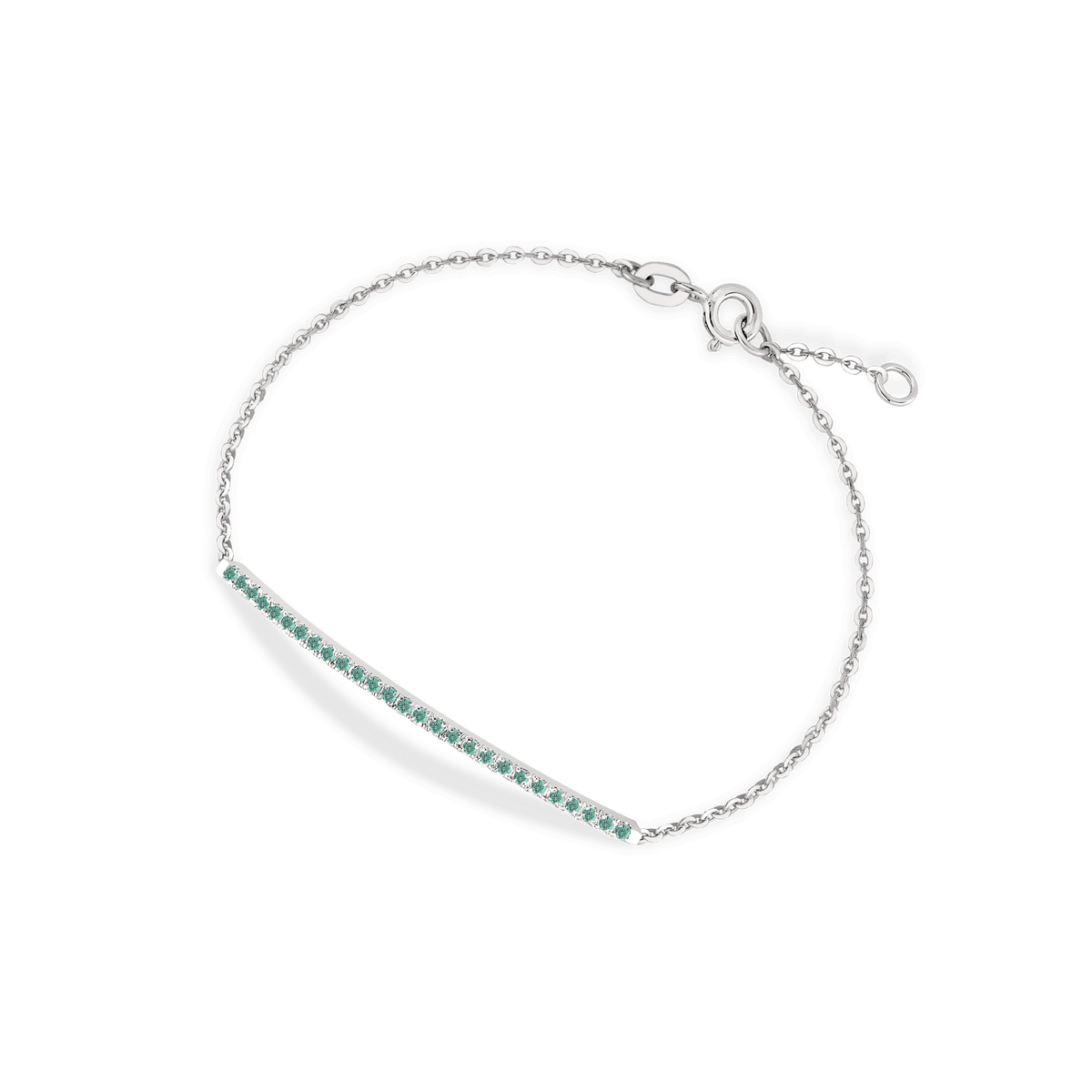 Bracciale in oro bianco 18kt e smeraldi ct 0,30