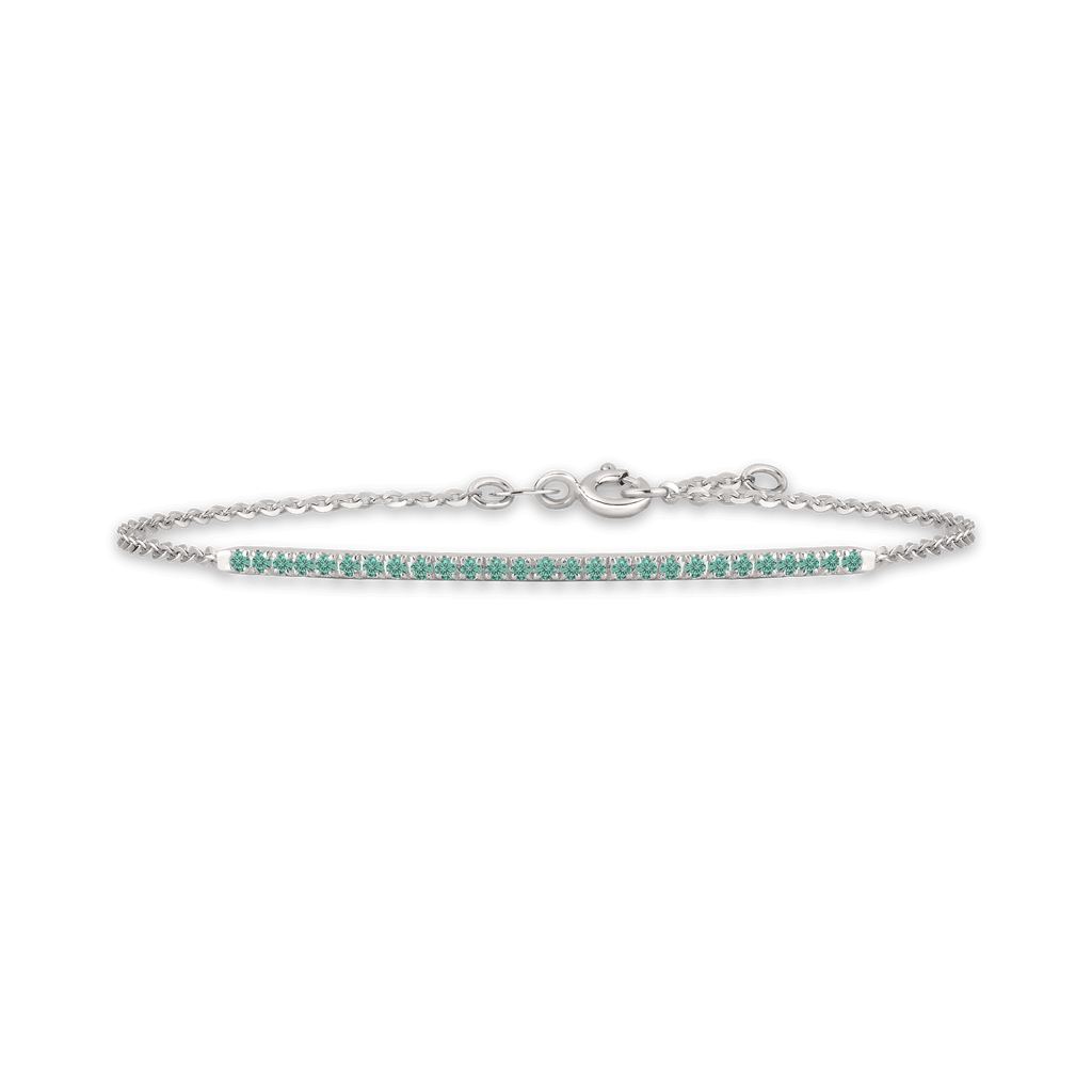 Bracciale in oro bianco 18kt e smeraldi ct 0,30
