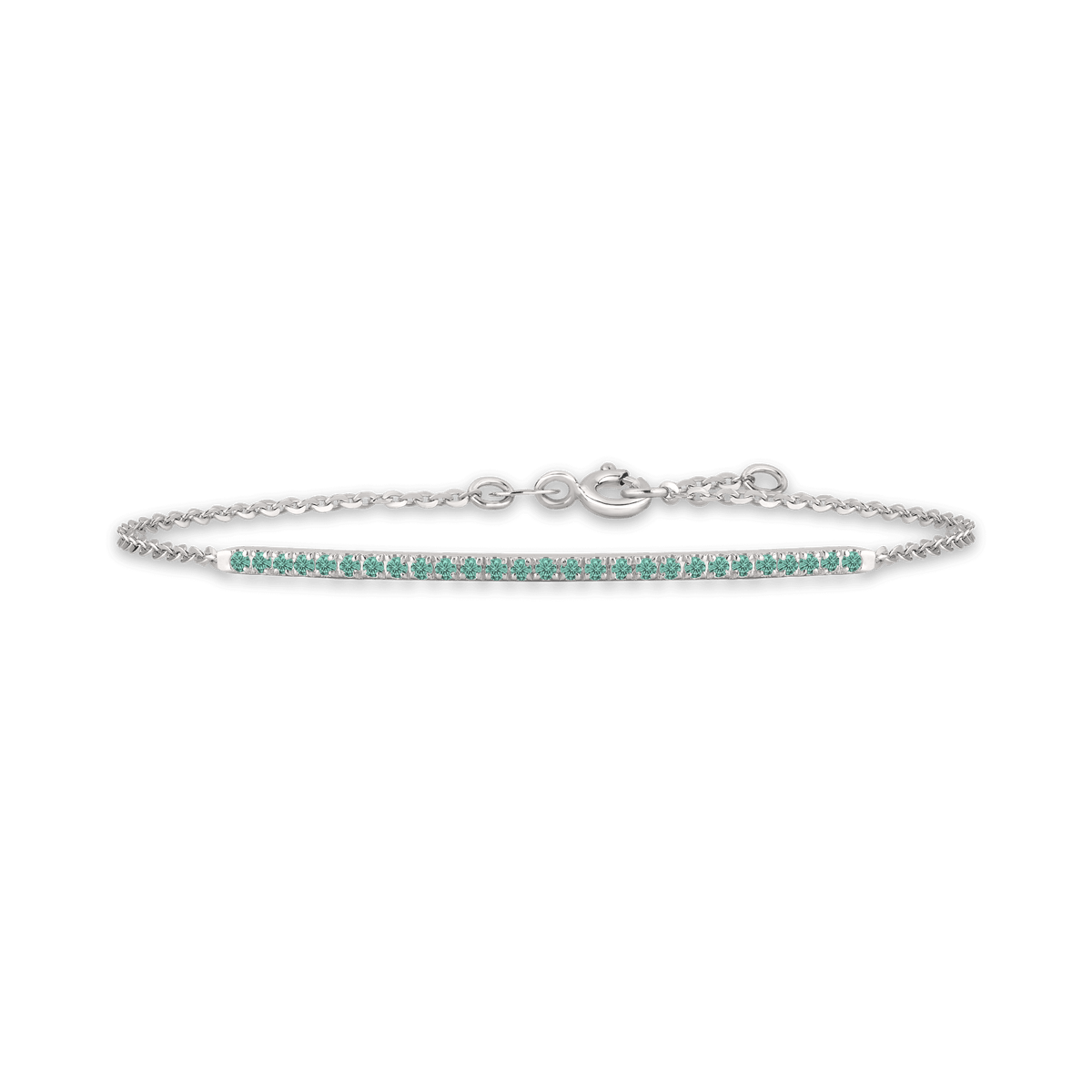 Bracciale in oro bianco 18kt e smeraldi ct 0,30