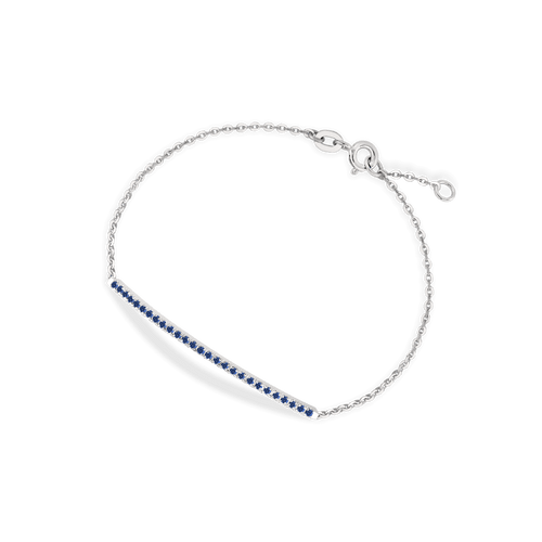 Bracciale in oro bianco 18kt e zaffiri ct 0,30